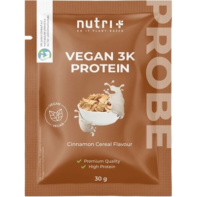 nutri + Пробен размер на вегански 3K протеин на прах - Cinnamon Cereal