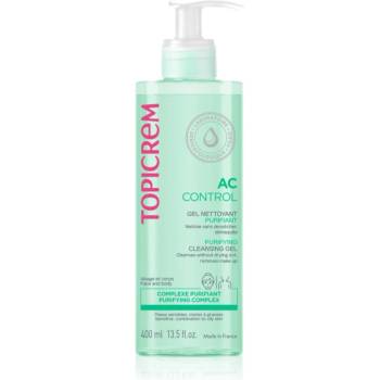 TOPICREM AC Purifying Cleansing Gel дълбоко почистващ гел за мазна чувствителна кожа 400ml