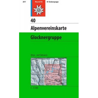 DAV Alpenvereinskarte 40 Glocknergruppe 1 : 25 000