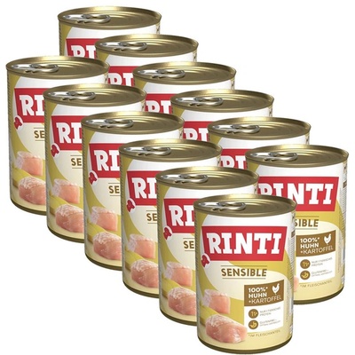 RINTI Консерва RINTI SENSIBLE пиле & картоф 12 x 400 г