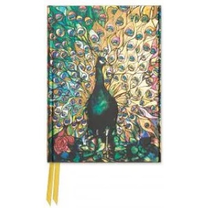 Flame Tree Publishing Tiffany: Displaying Peacock (Foiled Pocket Journal) | Flame Tree