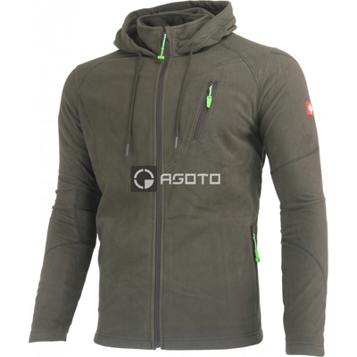 Engelbert Strauss Motion pánská fleece bunda s kapucí hnědá