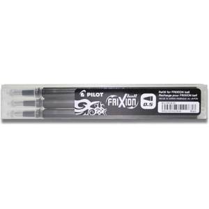Pilot Вложка за химикалка с ролка, 0, 25 мм, изтриваема, PILOT "Frixion Ball/Clicker", черна BLS-FR5-B-S3 (BLS-FR5-B-S3)