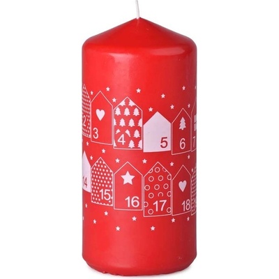 Emocio adventní kalendář 68x150 červená bílý potisk 385 g