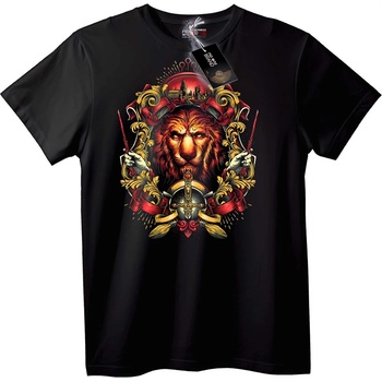 NOONEBRAND Тениска Кралски Лъвски Герб - 7XL, White