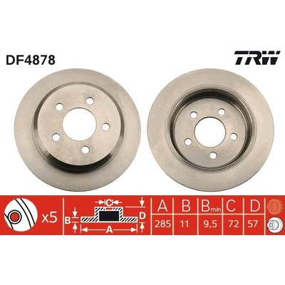 Brzdový kotúč TRW DF4878