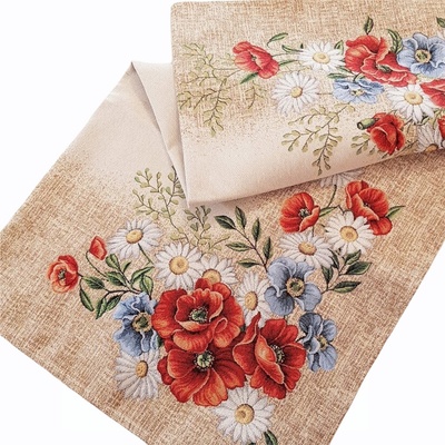 Praktik Gobelínový obrus 036C vlčie maky MIX Bavlna polyester 120x140 cm