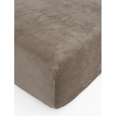 MKLuzkoviny.cz Prostěradlo mikroplyš Deluxe šedohnědé 180x200