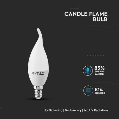 V-TAC PRO SAMSUNG LED žiarovka E14 C37 5,5W teplá biela