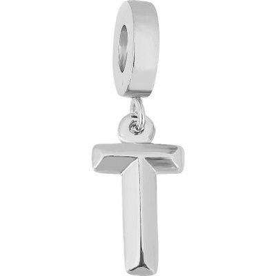 Linda's Jewelry Prívesok na náramok Písmeno T chirurgická oceľ IP058