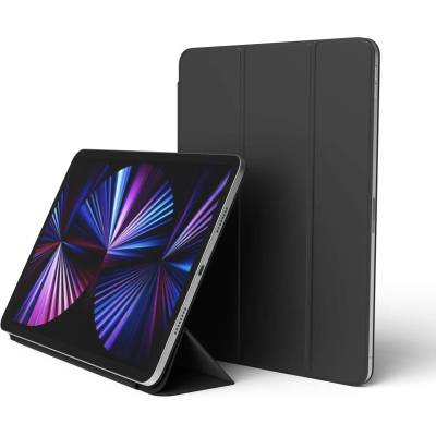 elago Smart Folio Case - магнитен полиуретанов кейс с поставка за iPad Pro 11 M1 (2021), iPad Pro 11 (2020) (черен)