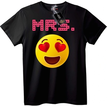 NOONEBRAND Тениска MRS. с очи-сърца - 7XL, White