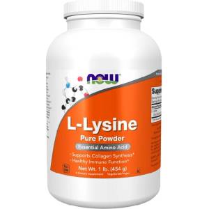 NOW NOW L-Lysine Powder, 454 Grams