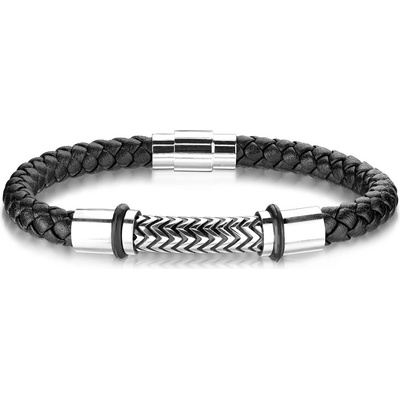 Šperky4U kožený s ocelovými komponenty NR1227-19