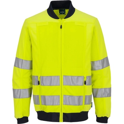 Portwest hi-vis t164 / Светлоотразително работно яке с мрежести панели - hv жълто xl (t164ynrxl)