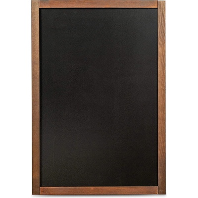 A-Z Reklama CZ Nástěnná dřevěná popisovatelná tabule tmavě hnědý lak 47 x 79 cm