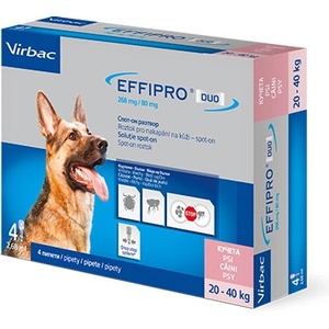 Virbac Effipro Ефипро spot on за кучета от 20 до 40кг, 4бр