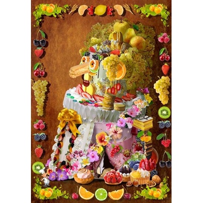 BlueBird La Cantatrice Gâteau inspirée par Arcimboldo 1000 dielov