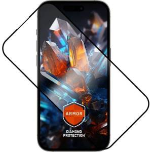 FIXED Изключително издръжливо закалено стъкло с покритие против прах за Apple iPhone 15 Plus /iPhone16 Plus, черно FIXGA2-1401-BK (FIXGA2-1401-BK)