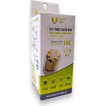 Forever 24 LED SMD5050 WAŁEK E27 230V 5W teplá bílá