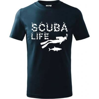 Scuba life tričko detské tmavomodrá