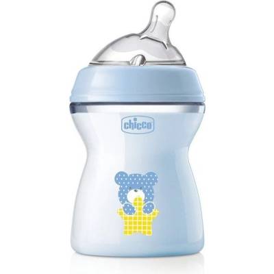Chicco fľaša dojčenská Natural Feeling chlapec modrá 250 ml