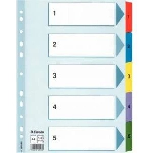 Esselte 1-5 CARDBOARD, WHITE - 100160