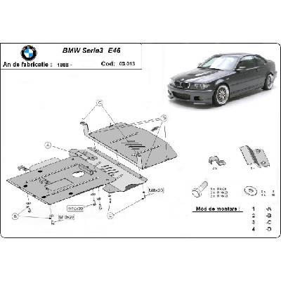 Scut Motor - Румъния Метална кора под двигател BMW 3 Ser (E46) от 2001 до 2005 (73592)