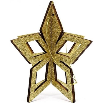 Decoled zlatá hviezda 3D 15 cm