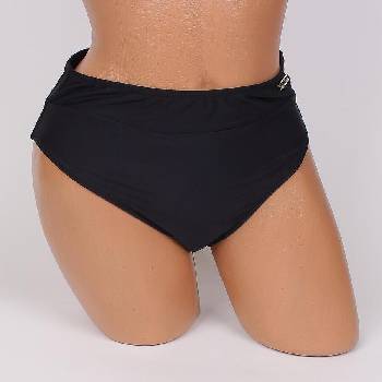 Image 1 of Монокина в черно с набран ефект и висока талия