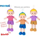 Mikro Trading Panáček Pepík hadrový na baterie polsky mluvící 3 barvy 0m+ 32 cm