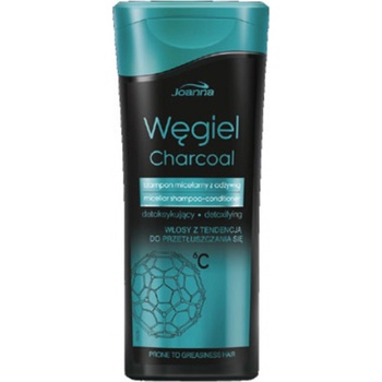 Joanna Charcoal 2v1 detoxikační šampon a kondicionér 200 ml
