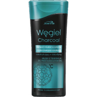 Joanna Charcoal 2v1 detoxikační šampon a kondicionér 200 ml
