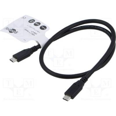 Goobay 74190 USB 4.0, USB C vidlice,z obou stran, 0,5m, černý