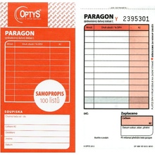 Optys 1089 Obchodní paragon 2x 50listů propisující