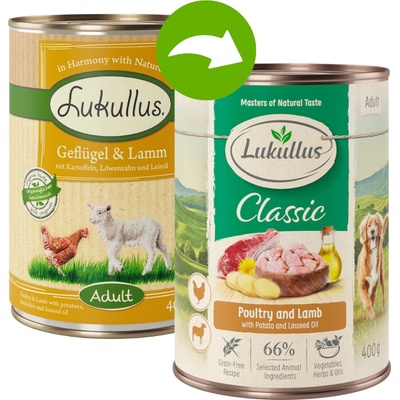 Lukullus Adult Hydina & jahňacie 6 x 400 g
