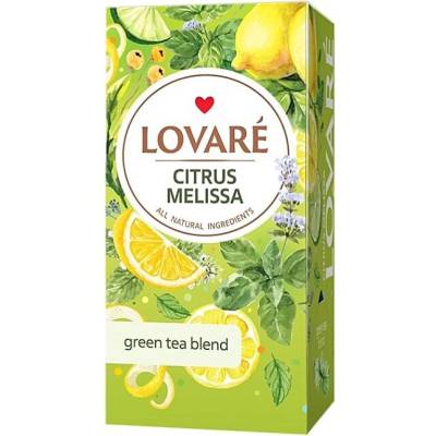 Lovaré Citrus Melissa zelený čaj 24 vrecúšok