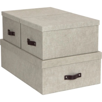 Bigso Комплект от 3 бежови кутии за съхранение Inge - Bigso Box of Sweden (8113C5549L01-99)