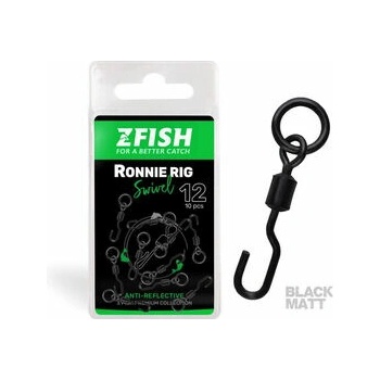 Zfish Obratlík Ronnie Rig Swivel Matt 10 ks Veľkosť 12