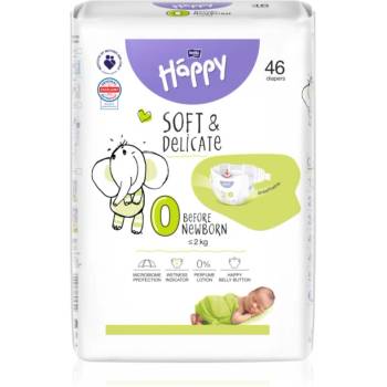 Bella Soft&Delicate Size 0 Before Newborn еднократни пелени ≤ 2 kg 46 бр