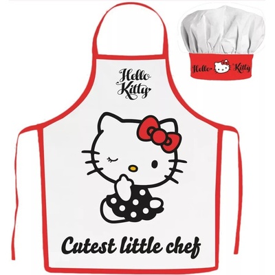 Jerry Fabrics zástera s kuchárskou čiapkou Hello Kitty 2-dielny set