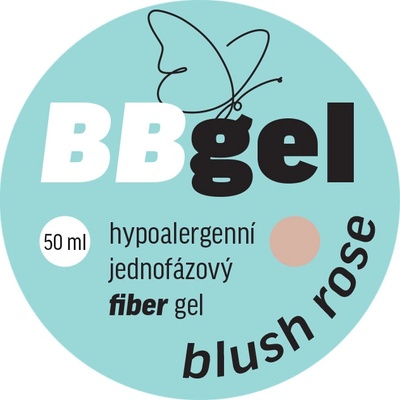 Bio nails Bb Fiber jednofázový gel blush rose 15 ml