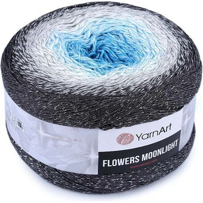 Pletací příze Flowers Moonlight 260 g Varianta: 3 (3251) modrá azuro šedá, Balení: 1 ks 48060/112824/221097