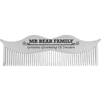 Mr. Bear Family Moustache Comb oceľový hrebeň na fúzy