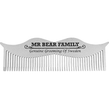 Mr. Bear Family Moustache Comb oceľový hrebeň na fúzy