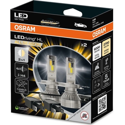 Osram LEDriving HL Allseason H4 P43t 12V 44W 6000K/2700K 64193DWALL-2HB
