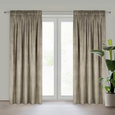 Takoy DESIGN 91 záves ROSA z jednofarebného mäkkého zamatu 140 x 270 cm-HF-467982 | 140 x 270 cm