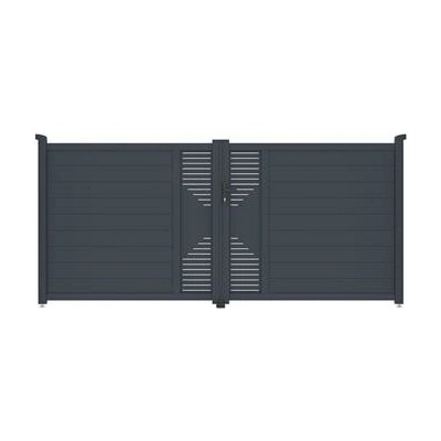 Brána G21 Marion 350x158 cm dvoukřídlá, antracitová