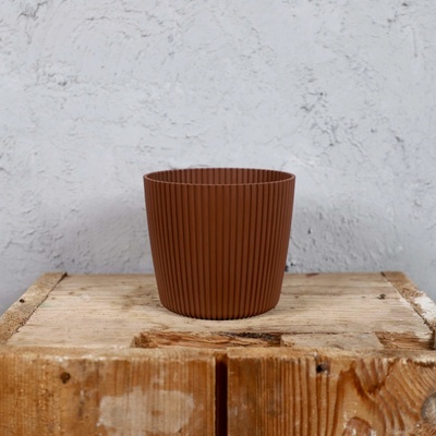 PROSPERPLAST Květináč MILLY ROUND 14,6 cm, rustic brick