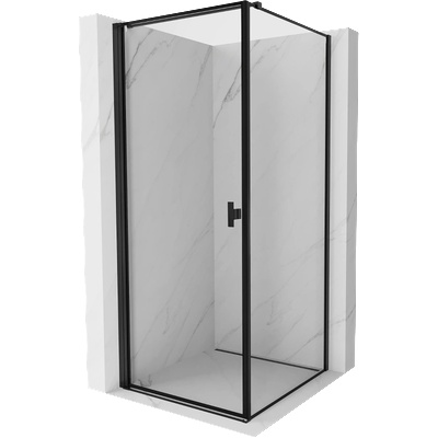 Mexen Mist-B лява душ кабина с размери 100 x 100 см, черна рамка, черна - 8A2T-100-100-70-70-L (8A2T-100-100-70-70-L)